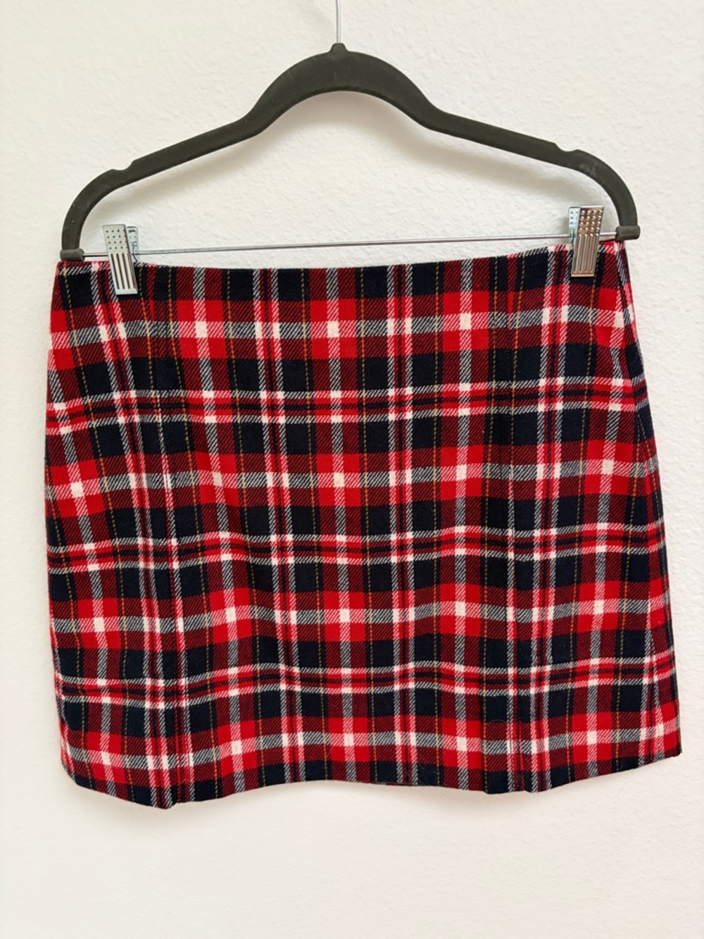 J. Crew Red Plaid Mini Skirt